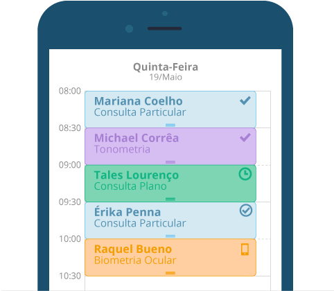 Sua agenda na palma da sua mão